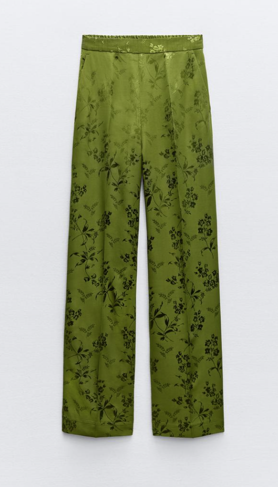 Zara Straight Fit Jacquard Trousers — UFO No More Zara Straight Fit Jacquard Trousers — UFO No More